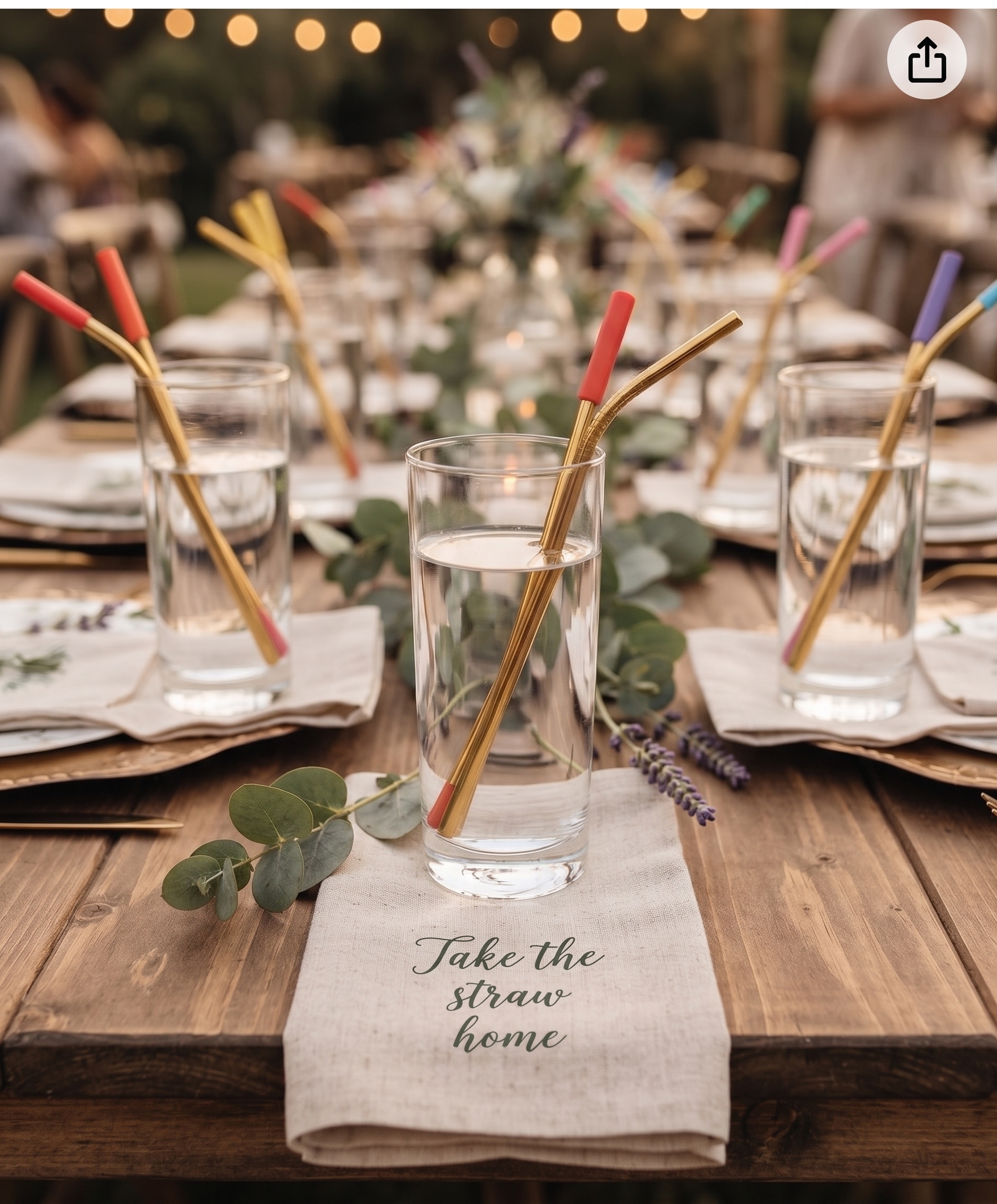 Stainless Steel Straw Favors